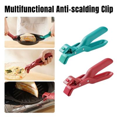 Pinza de silicona anti-escaldaduras para ollas y cuencos, operación con una sola mano, pinzas de cocina versátiles resistentes a altas temperaturas, agarre estable, herramienta de cocina para el hogar