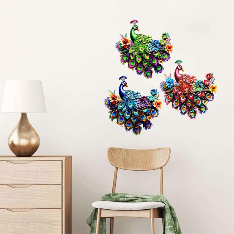 Iron Peacocks Wall Mount Balcony Hanging Decoration Home Decor Art