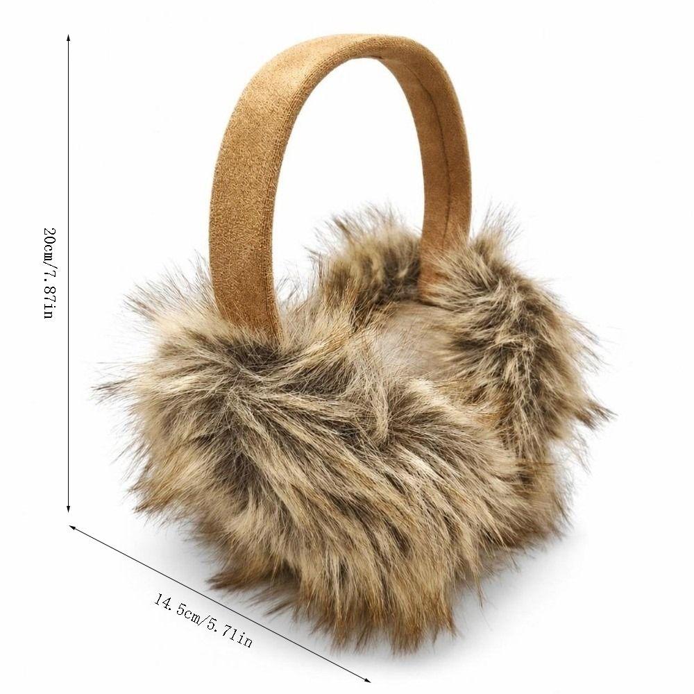 Windproof Ear Protectors Foldable Ear Warmers Fashion Plush Ear Muffs  for Women