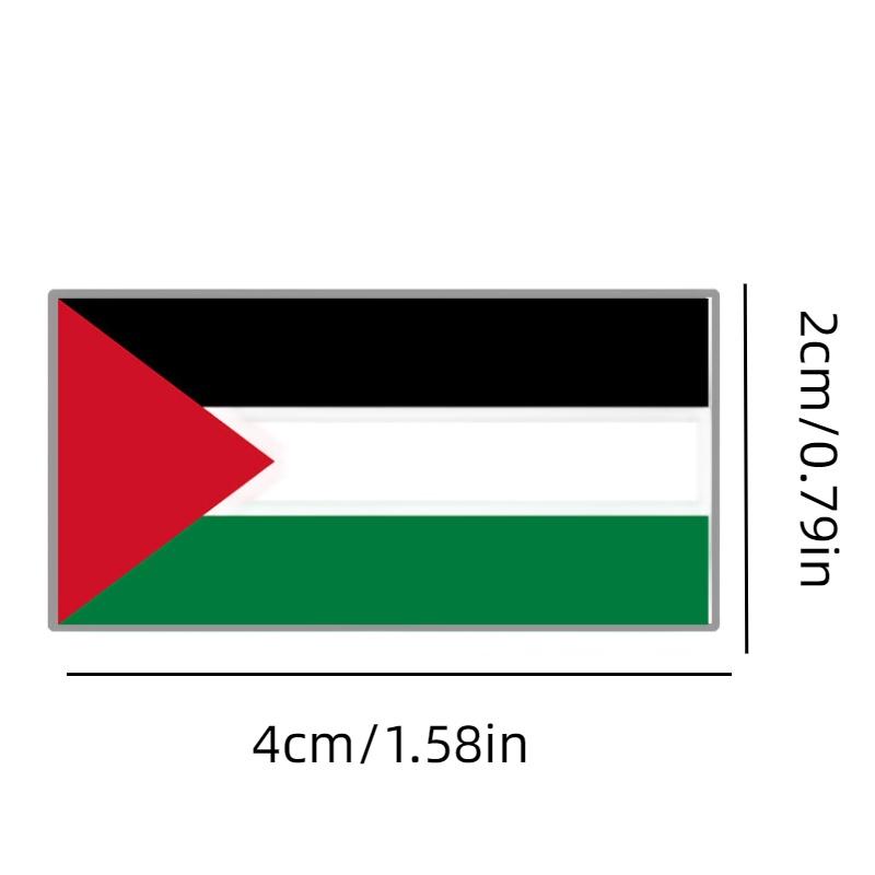 Gaza Palestine Flag Brooch Pin Acrylic Badge Clothes Accessories Gift Souvenir