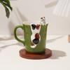 Japanese Ceramic Mug Cute Cat Coffee Cup Cute Cat Shape Design Niche Milk Cup Water Cup