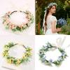 Elastic Baby Girls Floral Headpiece Fabric Plastic Grass Tulle Ribbon Nature Styles Hair Accessory For Photoshoots