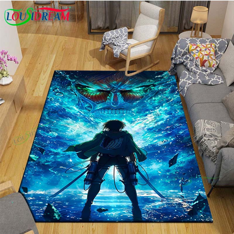 Fashion 3D Cartoon A-Attack T-Titan Printed Carpet Living Room Anti-Skid Area Rug Kids Bedroom Mats Yoga Mat Carpet Decor Gift