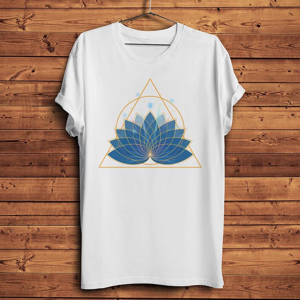 

Geometric Triangle Unisexdala Lotus FlowerNatural Style TShirtShort Sleeve Oneck TeeUnisex Streetwear TShirtBreathable Print 4XL