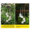Solar Wind Chime Garden Metal Orb Wind Chime with Color-Changing Solar Lights Outdoor Decor Light-up Wind Chime for Porch Patio Balcony Decoration