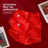 Big Size Female Wedding Celebration Red Year 10a Antibacterial Crotch Flat Angle Underwear