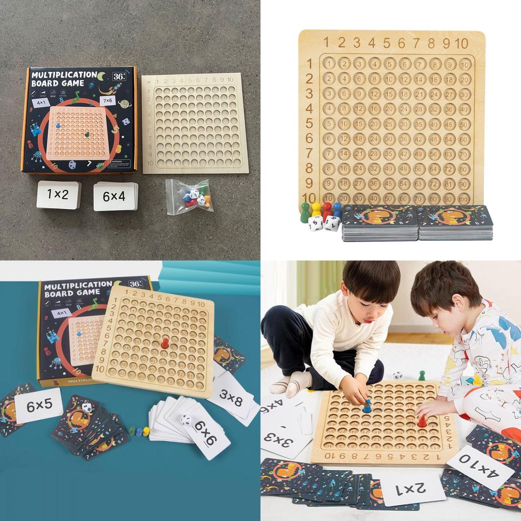 Wooden Multiplication Table Educational Toy For Kids Learning Math Skills And Mental Arithmetic