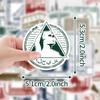 50 Postmark Graffiti Stickers: Cartoon Decor for Laptops, Suitcases, Phones, and Cups