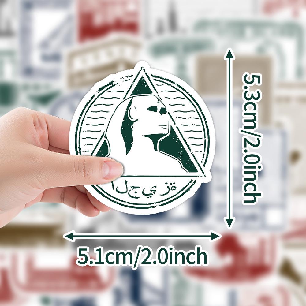 50 Postmark Graffiti Stickers: Cartoon Decor for Laptops, Suitcases, Phones, and Cups