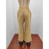 Spring and Autumn Women's Draped Casual Pant Solid Colour Elastic Waist Loose Wide Leg Trousers