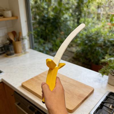 Otwierany bananowy wysuwany miecz samurajski 3D magnetyczne ozdoby-rekwizyty, Nowatorska dekoracja domu na biurko, do kuchni, pomysł na prezent na imprezę