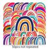 50pcs Cartoon Rainbow Bridge Trendy Graffiti Stickers for Fridge, Scooter, Car, or Stationery Box