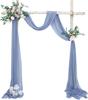3Pack Set Wedding Arch Drape Fabric Sheer Chiffon Tulle Curtain Draping Backdrop Party Supplies Home Drapery Ceremony Decoration