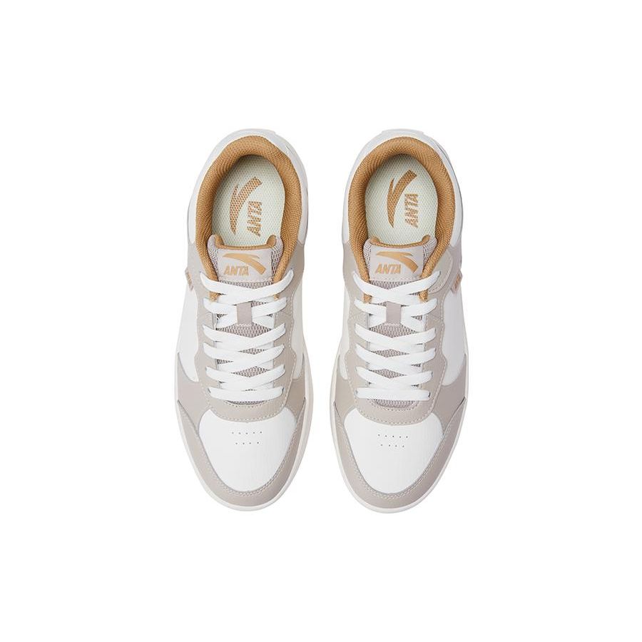 Anta Comfortable Simple Casual Warm Non-Slip Low-Top Sneakers Men Sneakers Light-Brown 112358013S-1