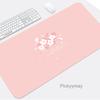 Pink Mousepads Cute Mousepad Kawaii Bunny Large Mouse Mat Office Desk Pads NonSlip Rubber Mouse Pad Big Keyboard Mats