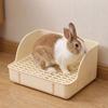 Anti Splashing Rabbit Litter Box Detachable Grids Small Animal Litter Pan  for Cage Use