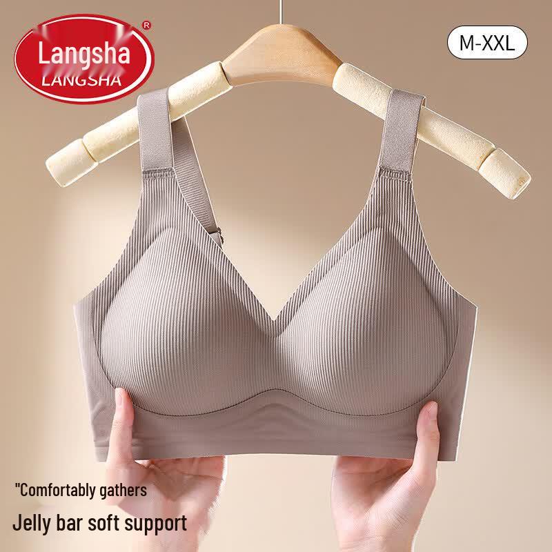 Langsha Women's Seamless Wireless Push-Up Bra