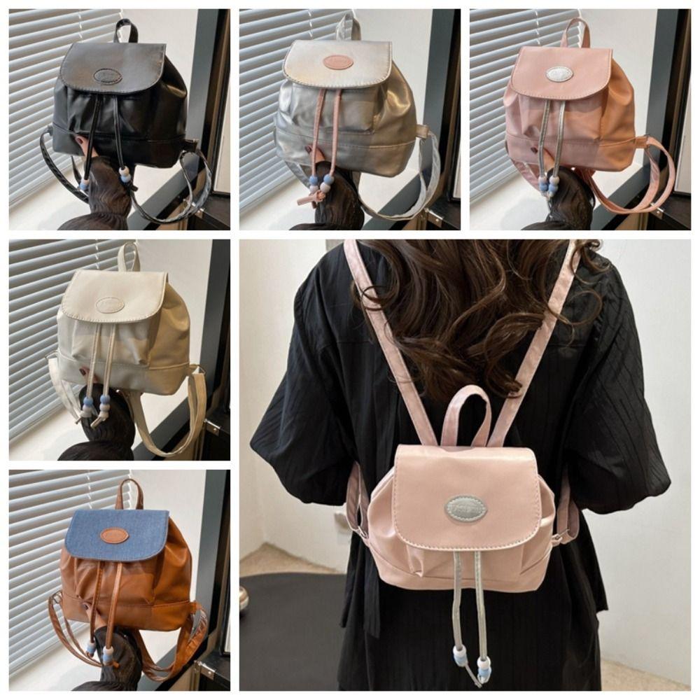 Small Pack Shoulders Bag Mini Y2K Backpack Cute PU Leather Backpack  Students