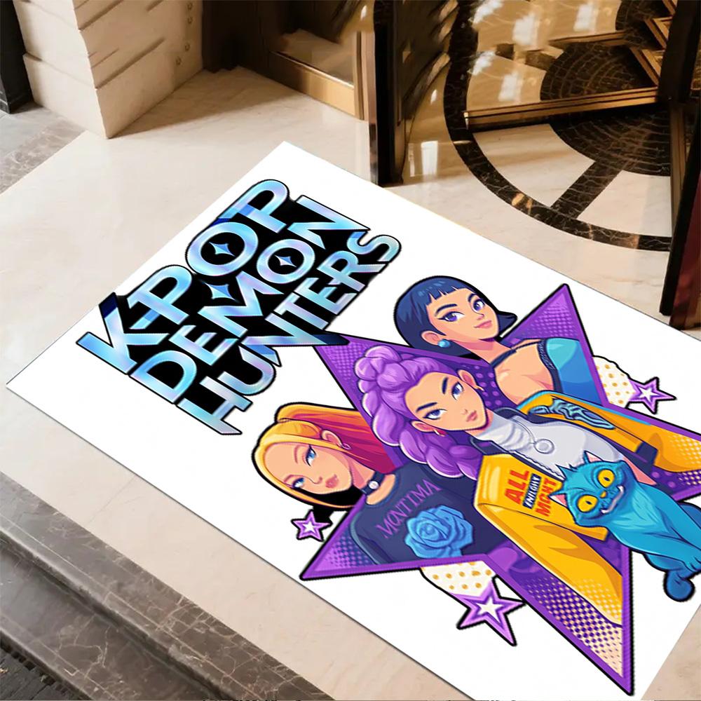 K-pop Demon Hunters Area Rug Suitable for Game Room Decorate room Dormitory Dining Room Anti-slip Rug Office home decor Gift for Festivals
