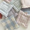 Checkered Striped Quilted Placemats Heat Resistant Washable Coasters Mini Square Cushion For Dining Table Kitchen Decors