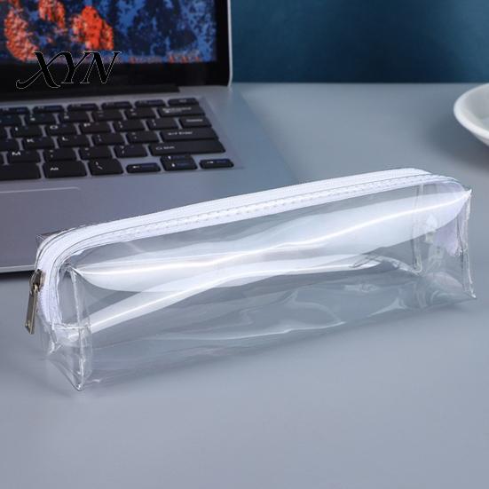 Portable Pen And Ink Holder Clear PVC Pencil Case, Waterproof Stationery Bag for Students, Transparent Tear-resistant Pouch School Exam, Large