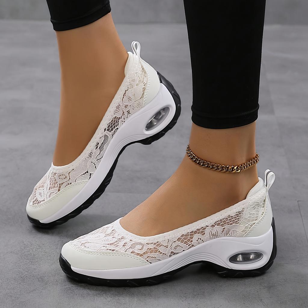 Dámské prodyšné vycházkové boty, ležérní šněrovací tenisky s pohodlím vzduchového odpružení