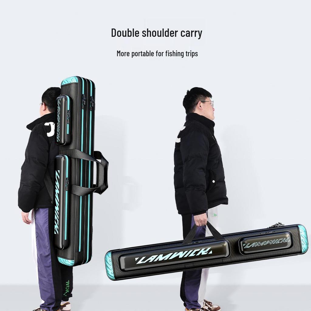 Durable, Multifunctional Waterproof Oxford Fishing Rod Bag with Large Capacity