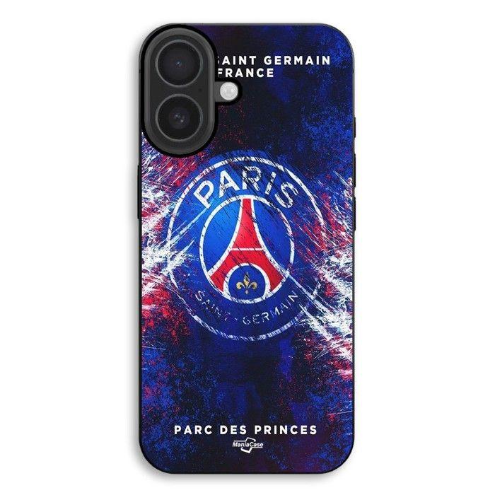 Coque de téléphone - MANIACASE - iPhone 17 - Silicone TPU - Paris Saint Germain - Noir