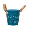 Nordic Style Colorful Tin Flower Pot with Hemp Rope: Wrought Iron Succulent Planter & Desktop Storage Ornament