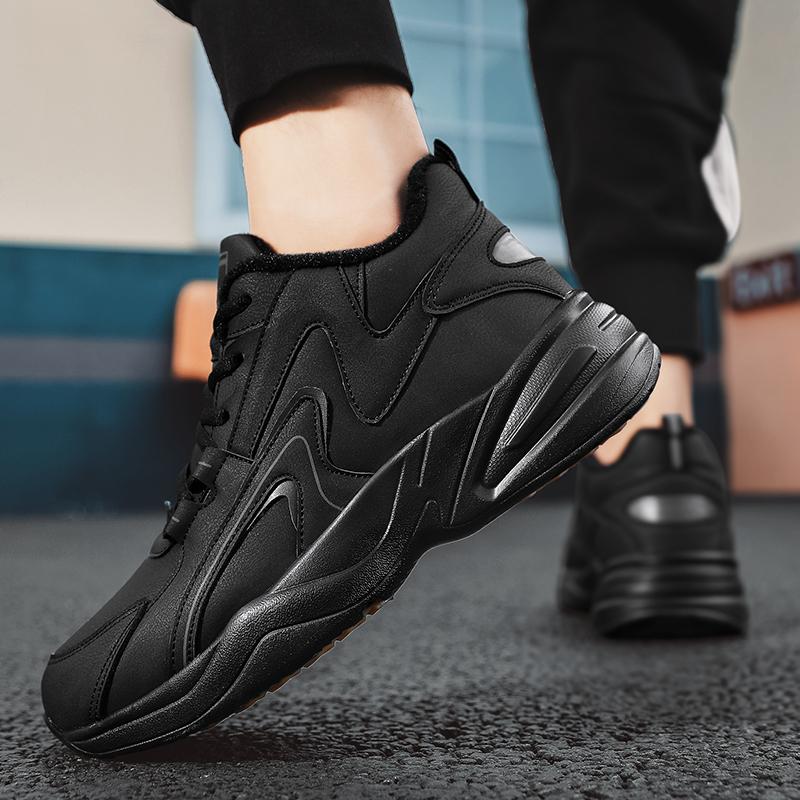 FashionMen Snow Boots outdoor Winter Plush Warm Men cotton shoes Lace-Up Non-slip Male Ankle Boots spring Autumn Man Work Shoes