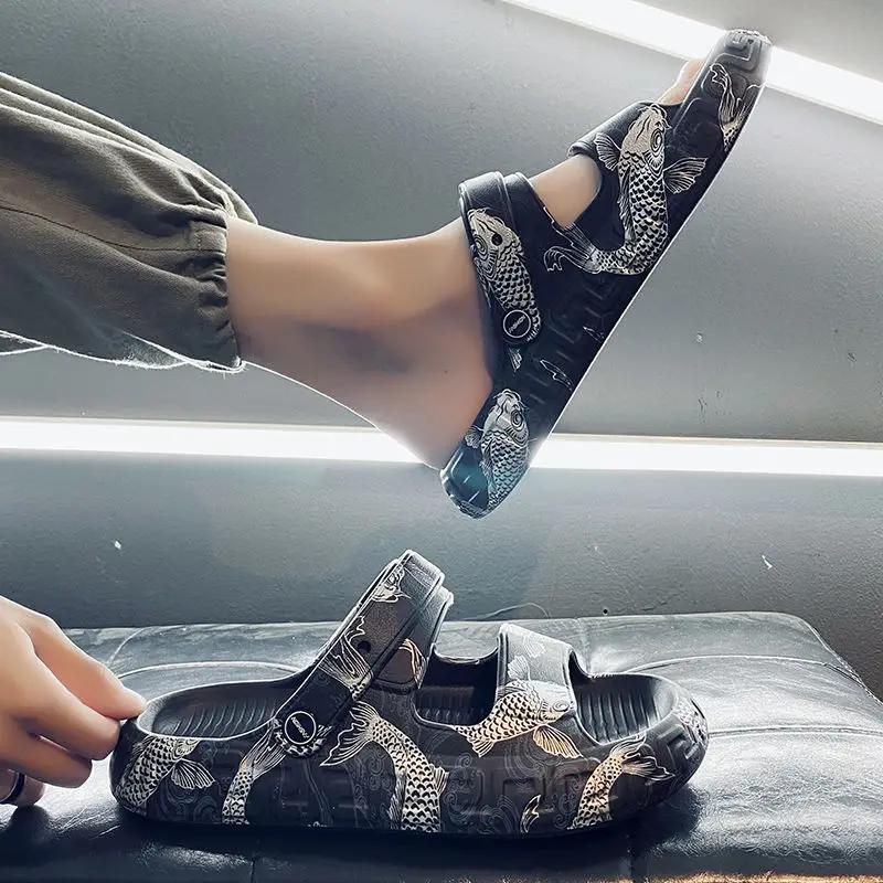 

Fashion Outdoor Eva Sandals Man Beach Platform Slippers for Men Low Price Comfortable 2025 Style Fashion Cheap Liquidation Trend Shoes 36-37