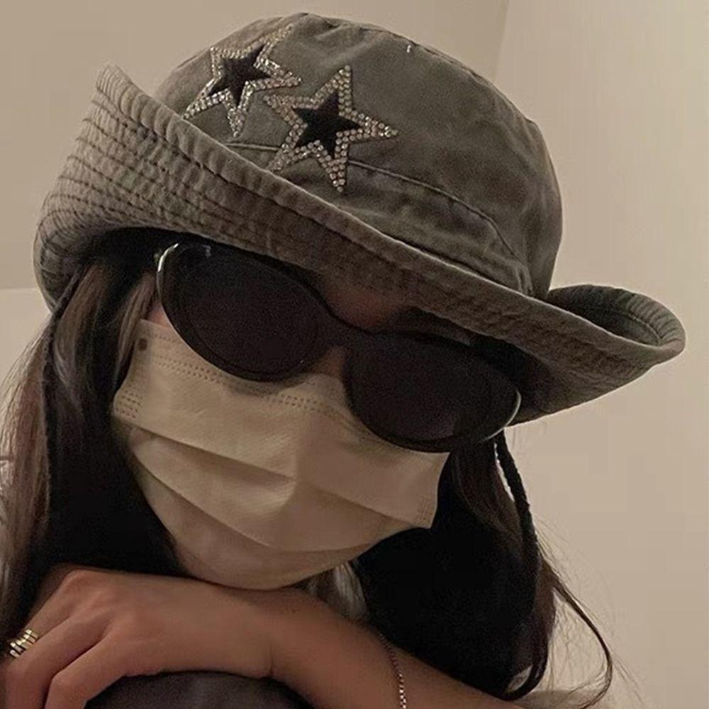 Fashion Cute Grunge Cowboy Hat Lightweight Comfortable Treny Cap Soft Breathable Grunge Cowgirl Hat For Women