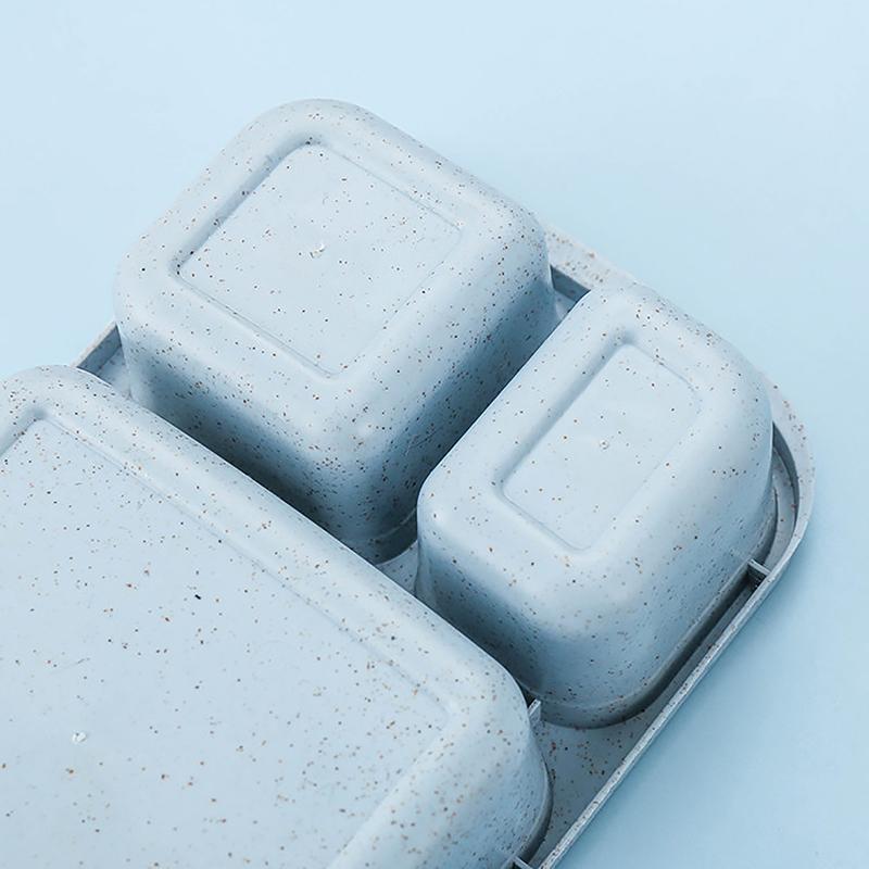 Microwave Lunch Box Wheat Straw Dinnerware Food Storage Container Children Kids School Office Portable Bento Box Lunch Bag