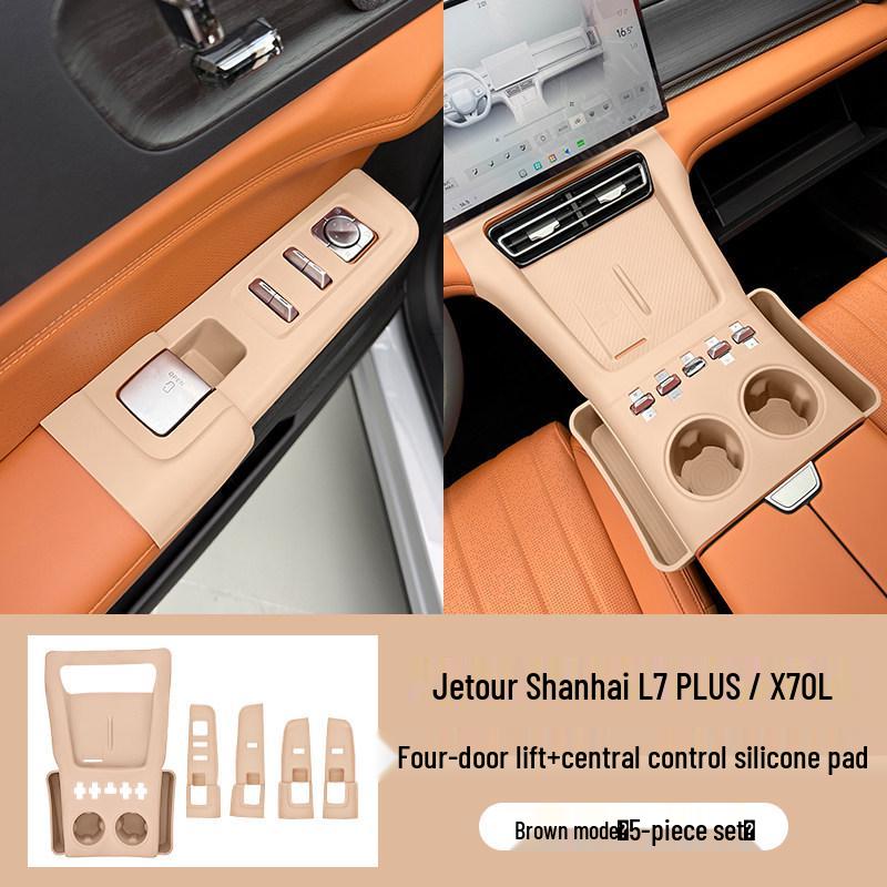 Jetour Shan Hai X70L Car Door and Center Console Protective Silicone Pads