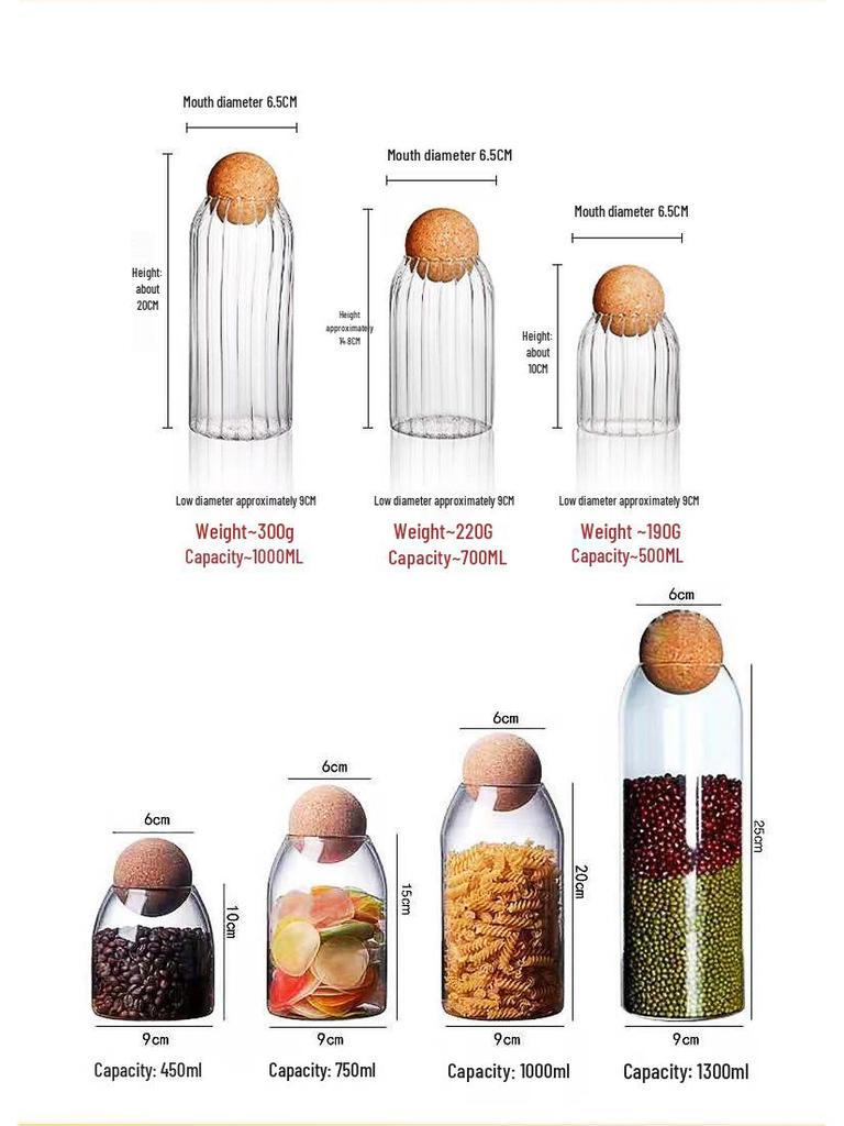 Nordic Transparent Glass Storage Jar - Creative Home & Office Decor for Desk or Wine Cabinet