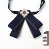 Korean Retro Bow Tie & Pearl Brooch - Women's Uniform Accessory