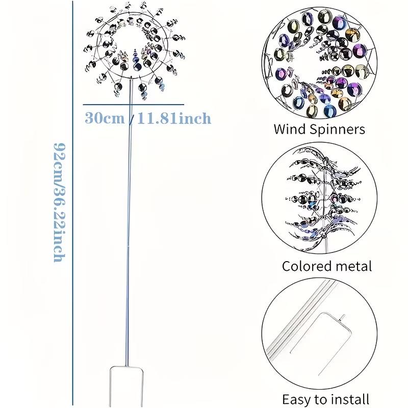 Metal Windmill Creative Courtyard Garden Lawn Decoration Wind Collector Magical Kinetic Energy Metal Windmill Rotator