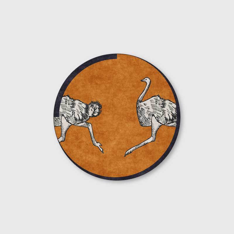 

Сучасний помаранчевий, коричневий, лев, слон, круглий килим, домашня вітальня, спальня, прикраса підлоги килим 40cm