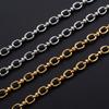 6.5mm Handmade Stainless Steel Link Big Oval Chain Necklace for Women Men Punk Hiphop Boy Chunky Gold Color Choker Metal Jewelry