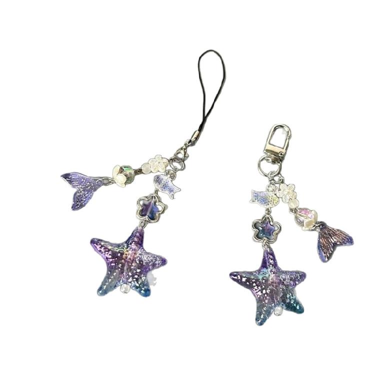 Artistics Mermaids Charm Acrylic Phone Lanyard Portable Keychain With Intricate Designs SturdyEveryday Use