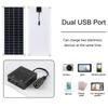 Equipped with 40W Outdoor USB 5V Flexible Solar Panel+60A Controller Set Suitable for RV Camping Hiking Charger Power Supply