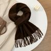 Solid Color Women Imitation Cashmere Winter Warm Scarf Shawls Thick Neckerchief Foulard Echarpe Wrap Designer Unisex Pashmina