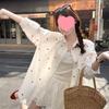2026 Elegant White Love Print Long Sleeve Casual Spring and Summer Top