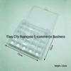 Transparent Plastic & Metal Bobbin Storage Box for Electric Sewing Machines - 5/6/5 Grid