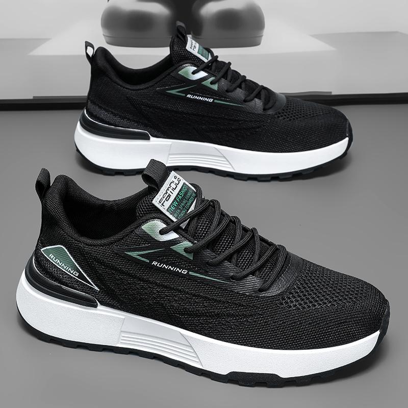 Men's Mesh Shoes Summer New Breathable Soft Soled Casual Sports Shoes Outdoor Running Shoes Fashionable Student Lightweight Spor