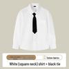 Children's Long-Sleeve White Shirt for Boys and Girls - School Uniform & Performance Wear for Spring and Autumn