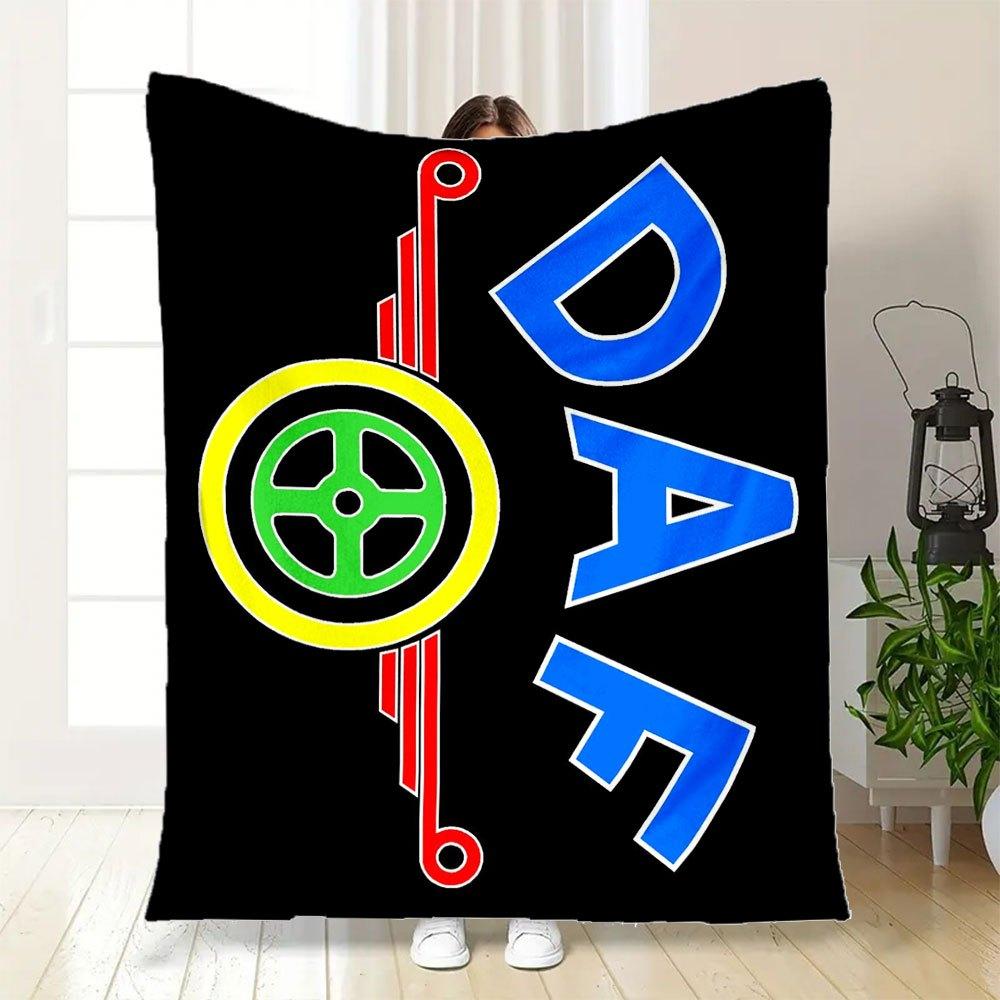 DAF Logo T-Shirt - Officially Licensed ProductBlanket Flannel Throw Blanket for Sofa, Bed, Travel, Camping, Office, Couch, Chair, And Bed Gi
