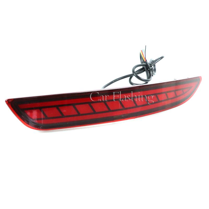 2Pcs For Mazda 3 Mazda3 Axela Car Rear Fog Lamp LED Rear Bumper Brake Light Dynamic Turn Signal Light Reflector