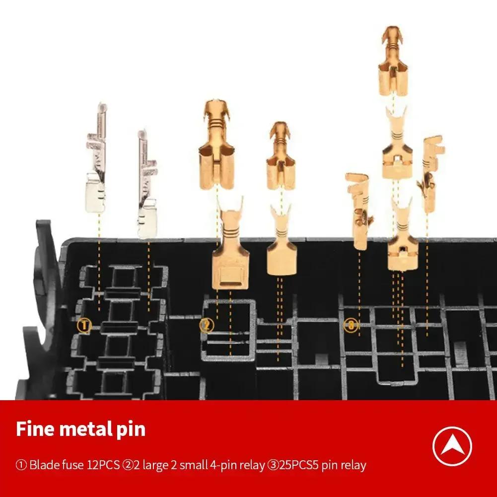 12V Relay Box 6 Way Universal Relay Fuse Box 6 Slots Relay Block ATC/ATO Fuse Block with Relay Waterproof Kit for Car Truck