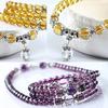 6mm Crystal Stone Buddhist Amethyst 108 Prayer Beads Mala Bracelet Necklace AVE